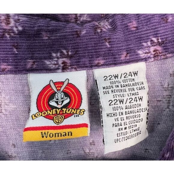 Vintage Looney Tunes Tweety Bird Long Sleeve Button Up Shirt - Picture 4 of 5